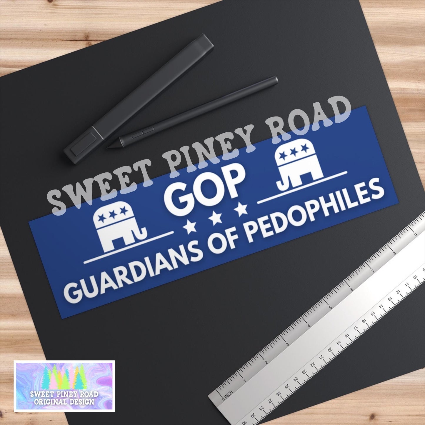 GOP Guardians of Pedos Car Magnet, Anti Trump Bumper Sticker, Anti-MAGA Decal, Trump Is On The List Funny Gift, Release The Epstein Files