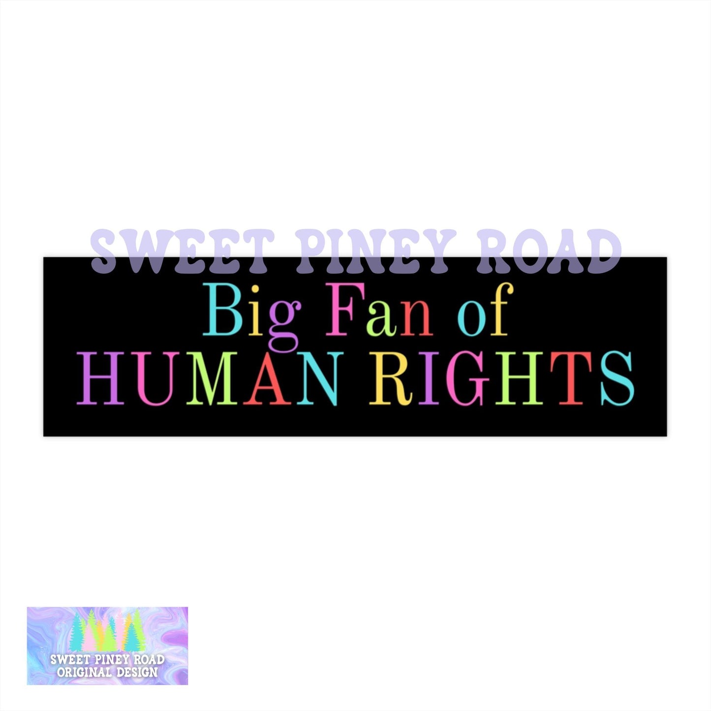 Big Fan of Human Rights Car Magnet Retro Political Bumper Sticker Abolish Ice Progressive Equality & Social Justice Democrat Gift Activist