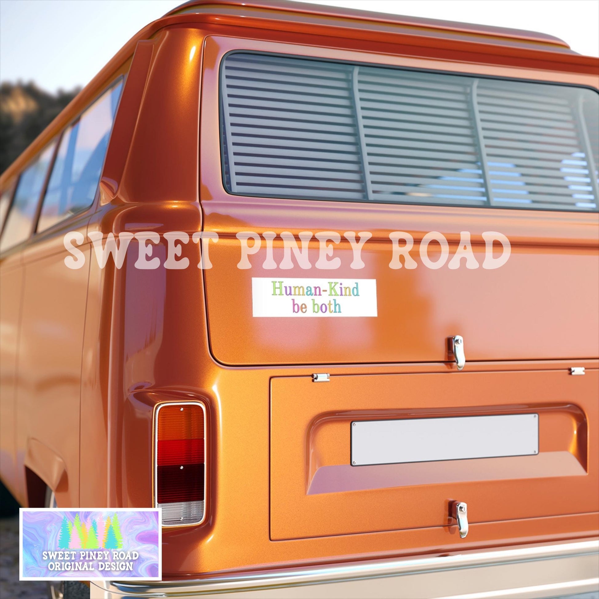Human Kind Be Both Car Magnet, Human Rights Bumper Sticker, Social Justice Decal, Equality Inclusion Anti Fascism, Spread Kindness Rainbow