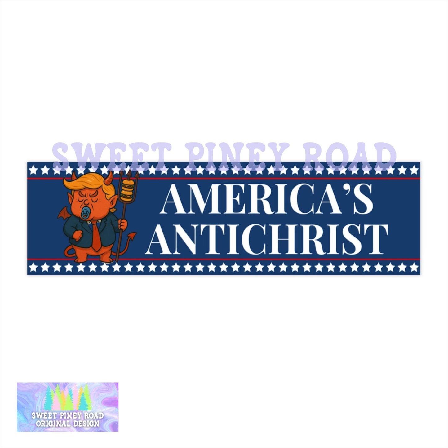 Trump Antichrist Car Magnet, Funny Political Bumper Sticker, Liberal Political Humor Gift, Anti Trump Stickers, He's On The List Decal