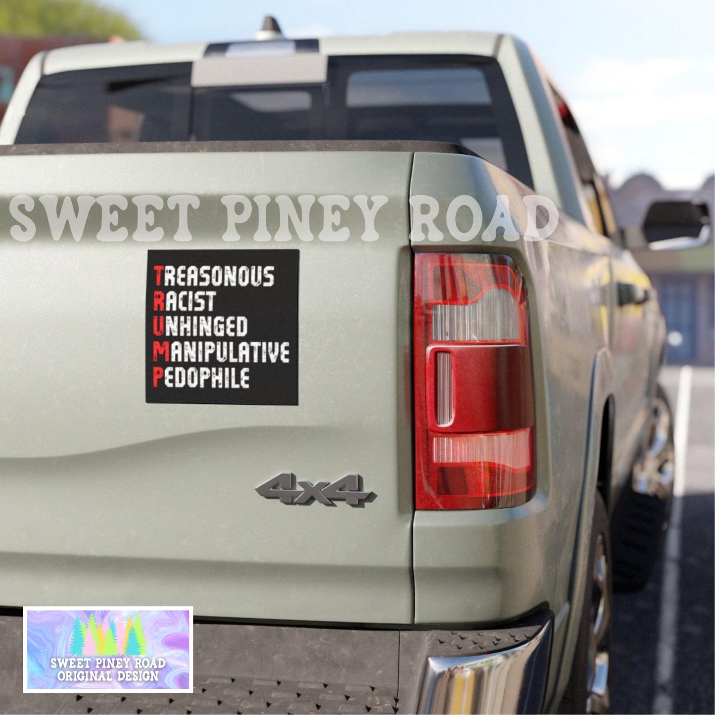 Anti Trump Car Magnet, FDT Bumper Sticker, Epstein Files He's On The List Decal, Abolish ICE Protest, Funny Political Sticker For Leftist
