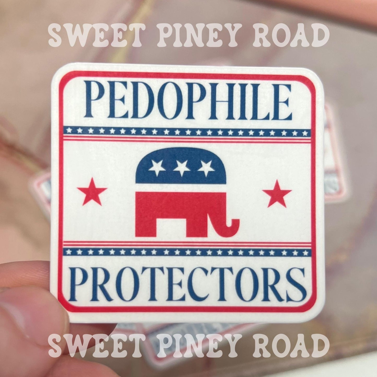 Republicans Are Pedo Protectors Sticker Pack 10/20/50/100 pc STICKERS (1 or 2in.) Glossy! Funny Anti-Trump Epstein Stickers, Anti-ICE Custom