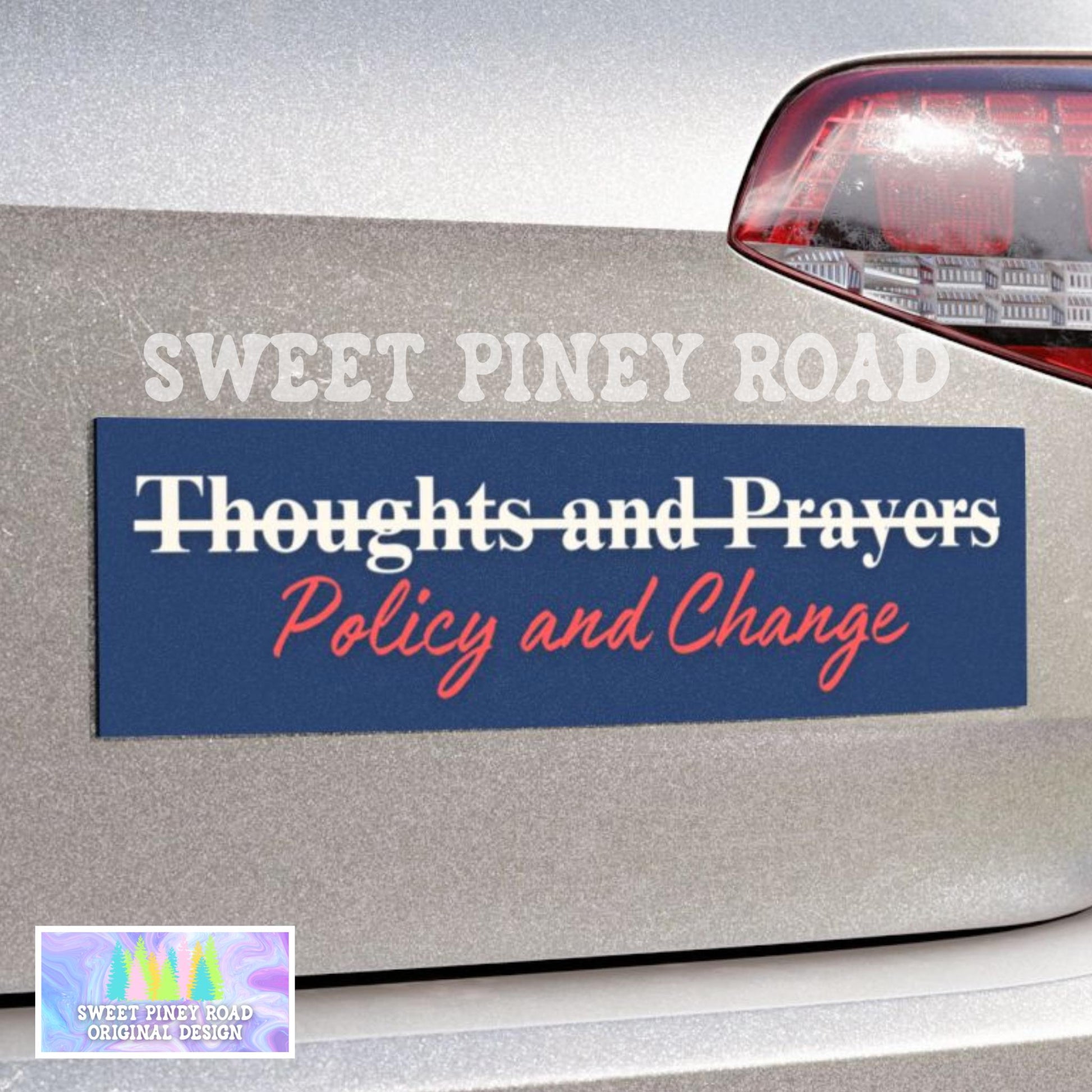 Policy And Change Gun Reform Now Car Magnet, Anti-Gun Quote for Control Bumper Sticker, Thoughts And Prayers Slogan Decal, Victim Timelines