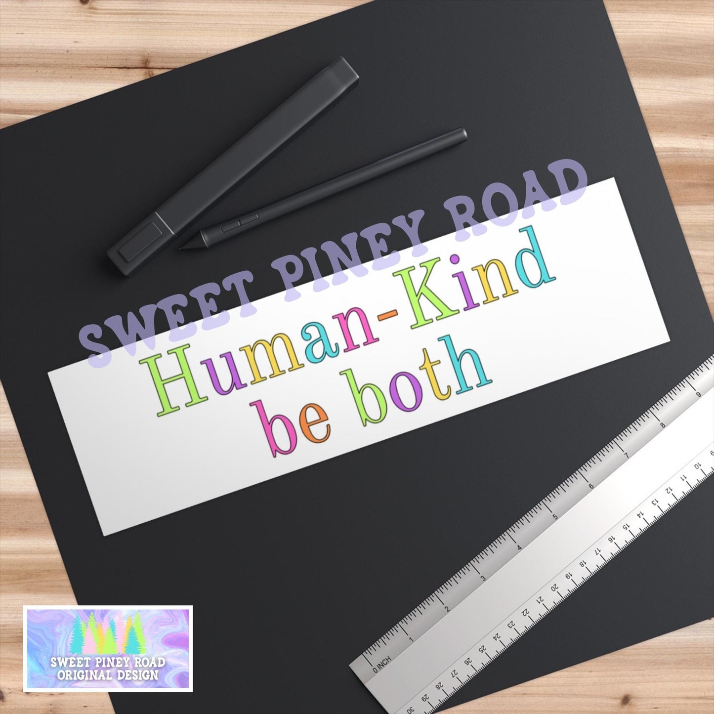 Human Kind Be Both Car Magnet, Human Rights Bumper Sticker, Social Justice Decal, Equality Inclusion Anti Fascism, Spread Kindness Rainbow