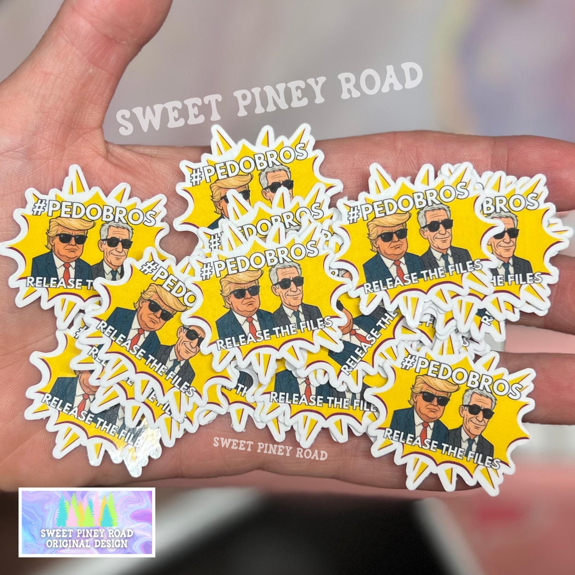 Trump Is A Pedo Sticker Pack 20/40/60 pc Glossy! Funny Anti Trump Stickers, Release The Epstein Files, Anti-ICE Custom Political Sticker
