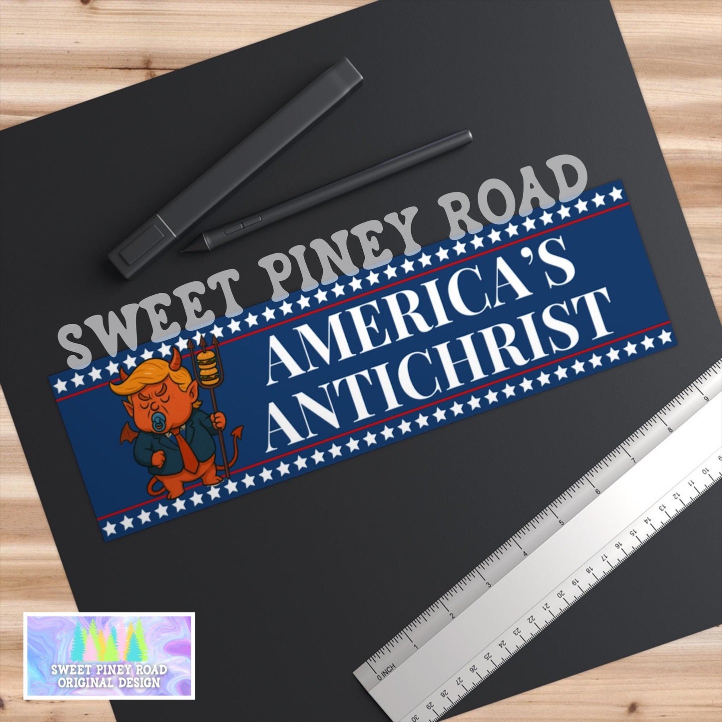 Trump Antichrist Car Magnet, Funny Political Bumper Sticker, Liberal Political Humor Gift, Anti Trump Stickers, He's On The List Decal
