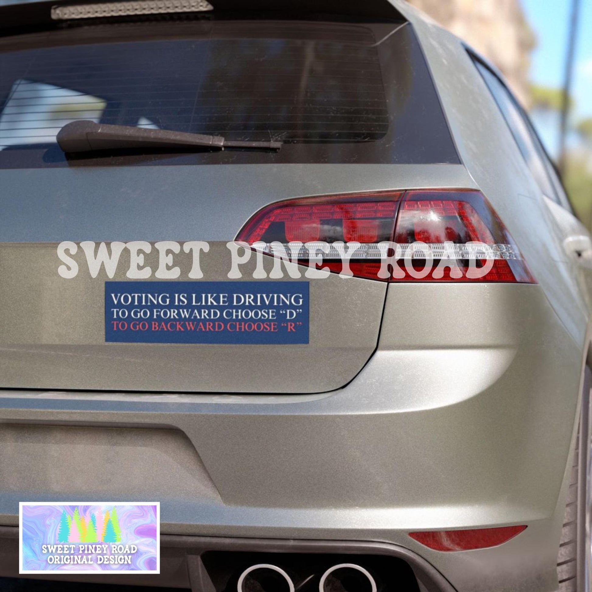 Voting Is Like Driving Car Magnet, Funny Political Bumper Sticker, Anti Trump FDT, Feminist Liberal Gift, Resist The Patriarchy, Abolish ICE