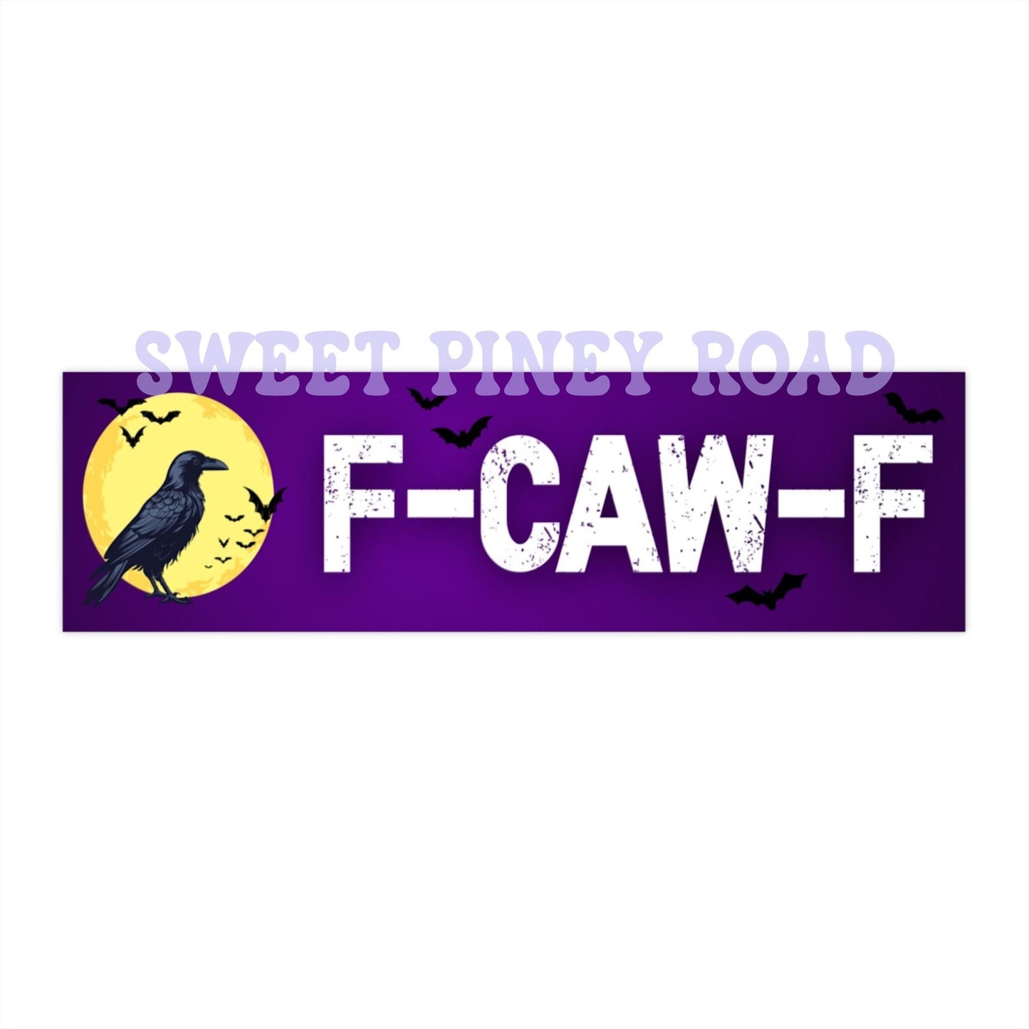 Funny Crow Car Magnet, F-CAW-F Bumper Sticker, Meme Gag Gift Stickers, Custom Humor Gifts For Friends, Cursed Humor, Silly Crow Sarcastic