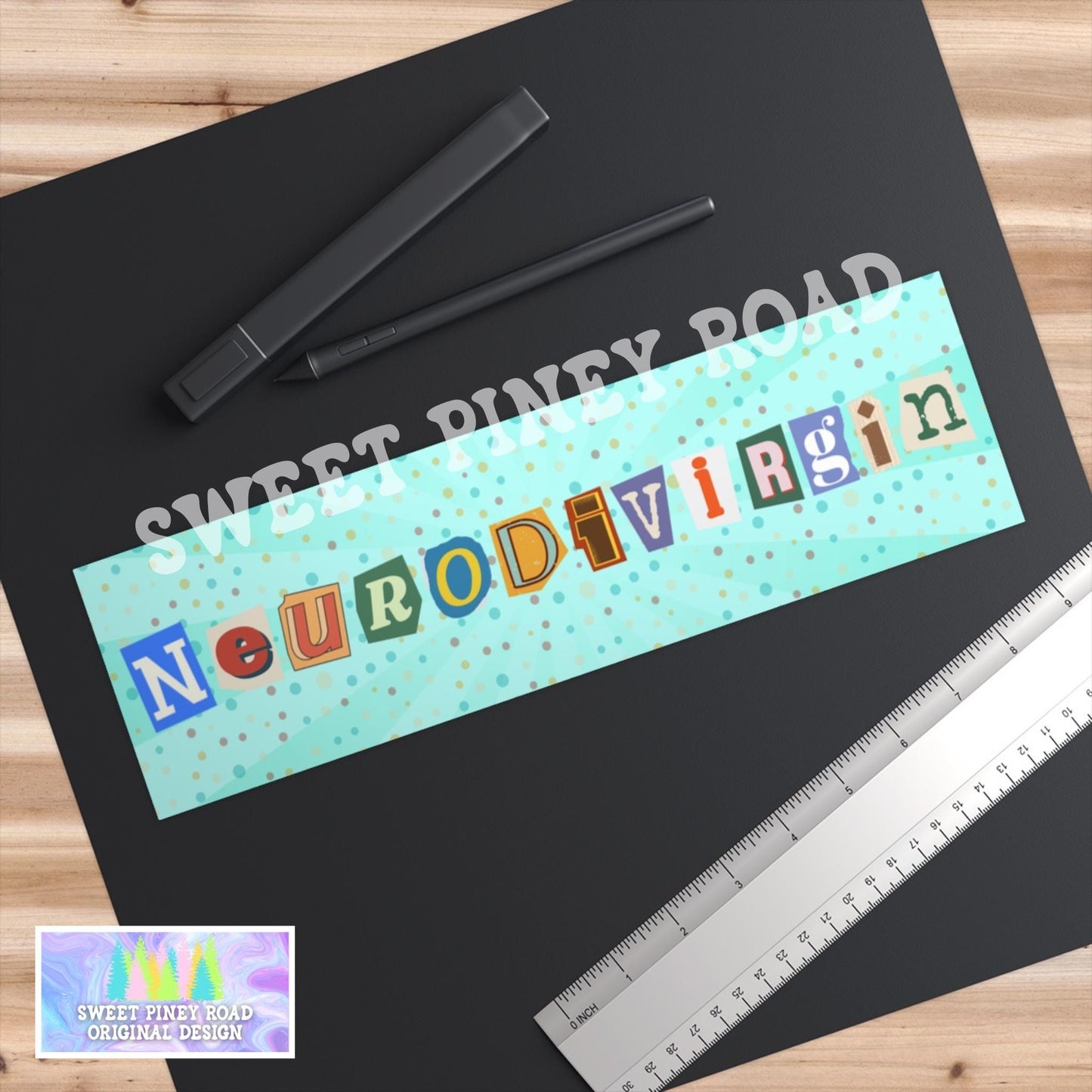 Neurodivirgin Car Magnet, Neurodiversity Bumper Sticker, Hilarious Gift for ADHD or Autistic Friend Birthday, Gag Gift for Mental Health