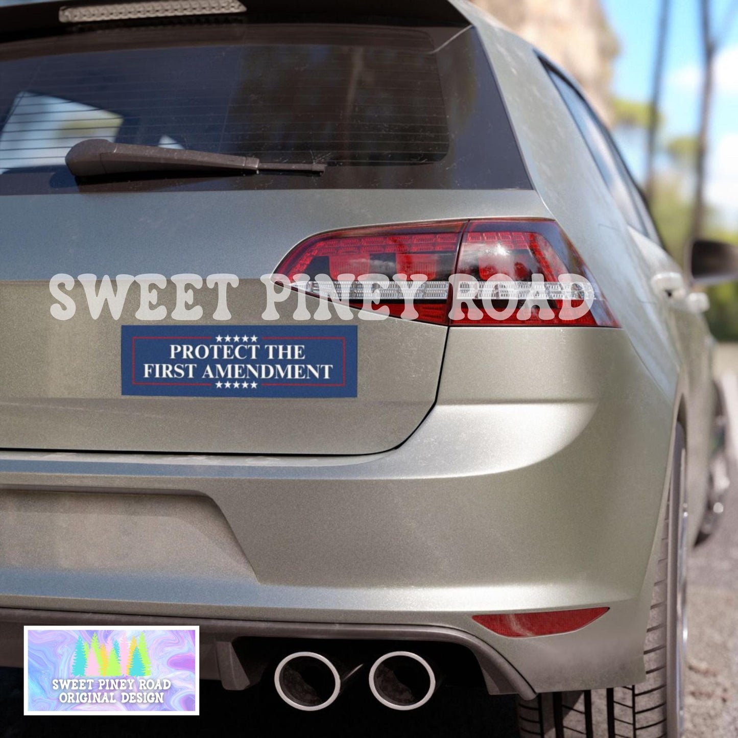 Protect The First Amendment Car Magnet, Defend The Constitution Bumper Sticker, Freedom Of Speech Decal, Fight For American Rights Anti MAGA
