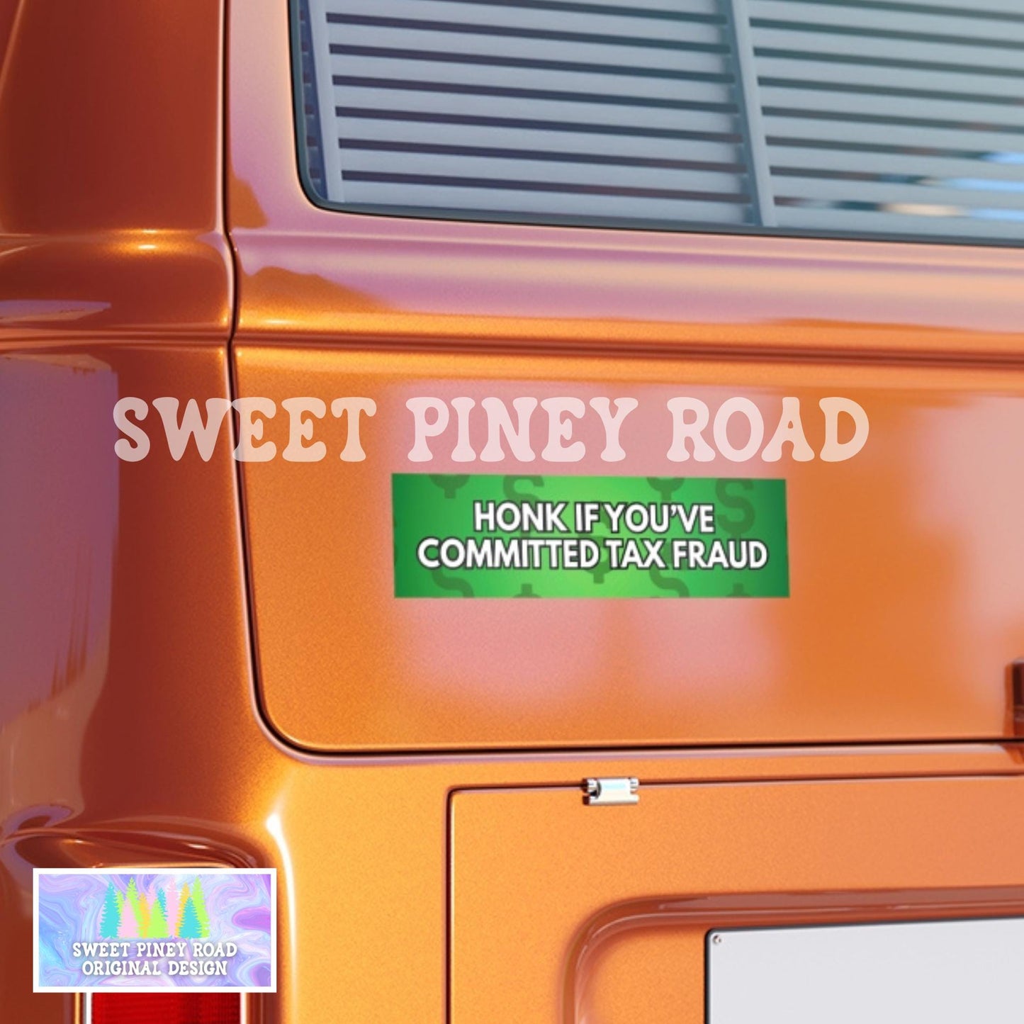 Honk If You've Committed Tax Fraud Car Magnet, Funny Bumper Sticker, Hilarious Gag Gift Idea For Friend, Cursed Humor Gen Z Milennial Joke