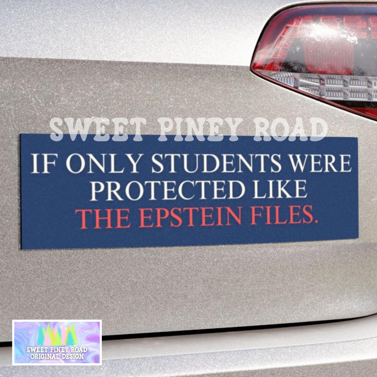Students Were Protected Like The Epstein Files Car Magnet, Release The Files, He's On The List, Anti Trump Feminist Political Bumper Sticker