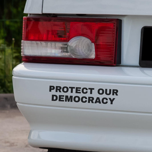 Protect Our Democracy Vinyl Window Decal, Resist Fascism, Anti Trump Anti MAGA Car Cling, Constitution Sticker Laptop Decal Activist Gift