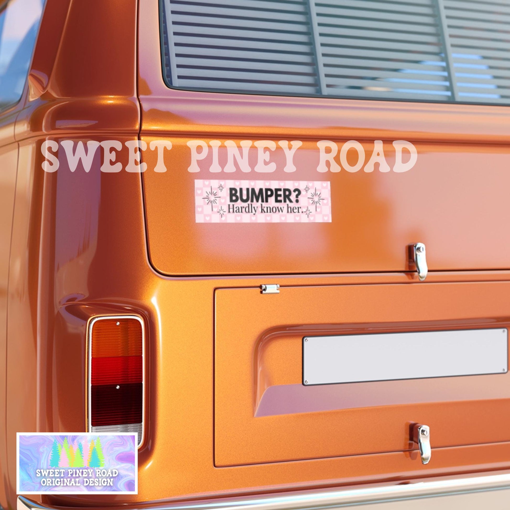 Bumper Hardly Know Her Car Magnet, Funny Y2k Bumper Sticker, Gen Z Humor Gag Gift, Millennial Joke Gifts Idea, Pink Girly New Driver Decal