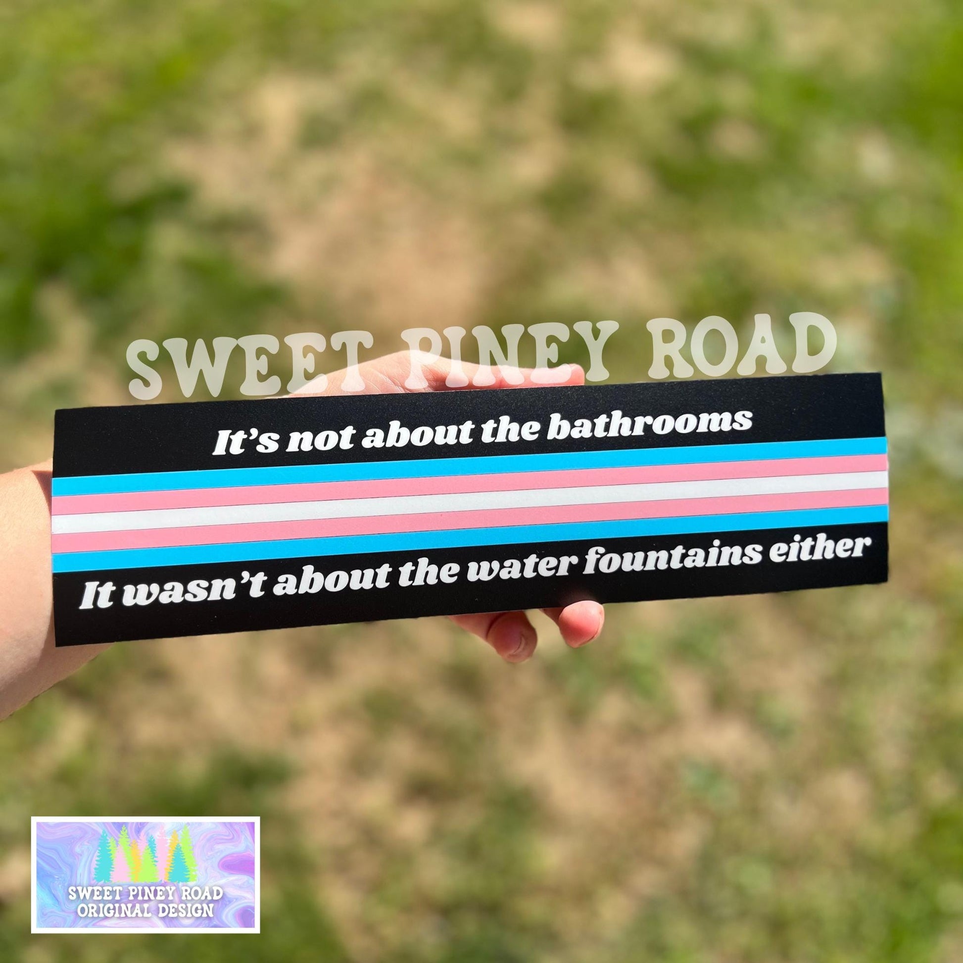 Bathrooms Water Fountain Car Magnet or Bumper Sticker, Support Trans Kids, Equality Hurts No One, Pro Democracy, Coexist Defend Decal, LGBTQ