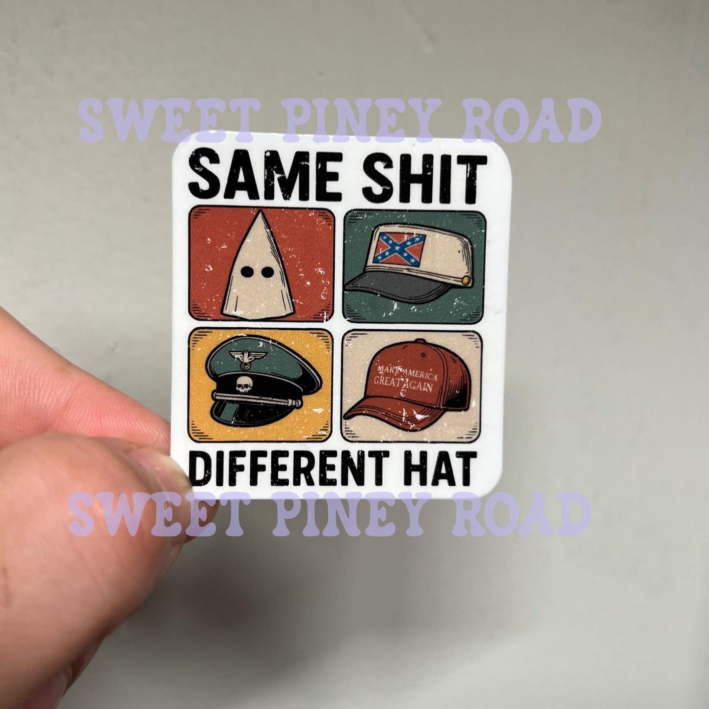 Same Shit Different Hat Sticker Pack, Anti Trump Political Stickers, 10/60/100 pc. Glossy!, Funny Protest Humor Statement, Same Shit Decal