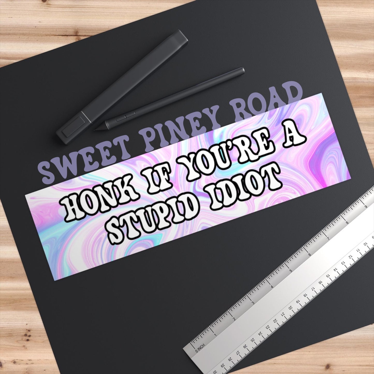 Honk If You're A Stupid Idiot Car Magnet, Funny Bumper Sticker, Gen Z Millennial Humor, Gag Gift For Friend, Y2k Cute Girly Pastel Joke
