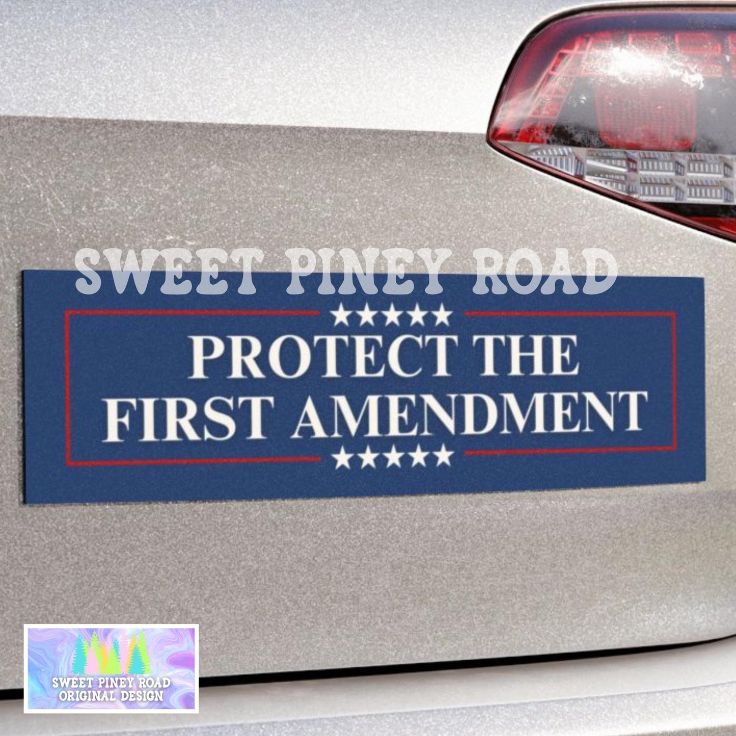 Protect The First Amendment Car Magnet, Defend The Constitution Bumper Sticker, Freedom Of Speech Decal, Fight For American Rights Anti MAGA