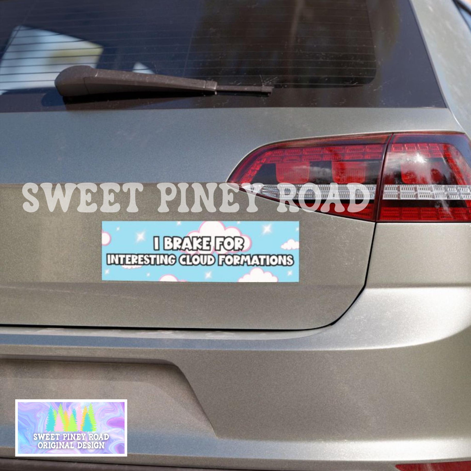 Cloud Formations Car Magnet, Cute Cloud Lover Bumper Sticker, Nature Is Beautiful Decal, Y2k Sky Girly Design Ideas Gift For Friend, Gen Z