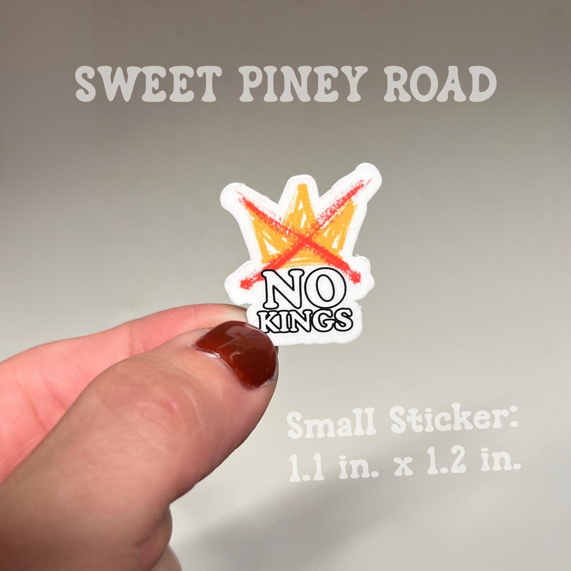 No Kings In America Protest Sticker Pack, Anti-Trump Glossy! Rally Stickers, Anti ICE Liberal, Democracy Not Oligarchy, Resist Fascism Decal