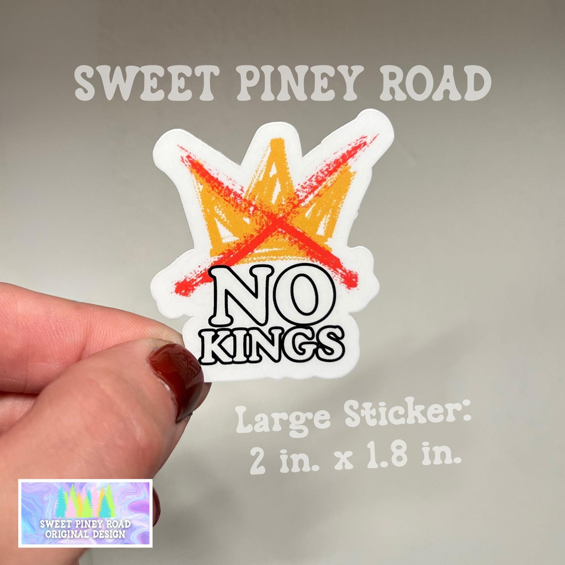 No Kings In America Protest Sticker Pack, Anti-Trump Glossy! Rally Stickers, Anti ICE Liberal, Democracy Not Oligarchy, Resist Fascism Decal