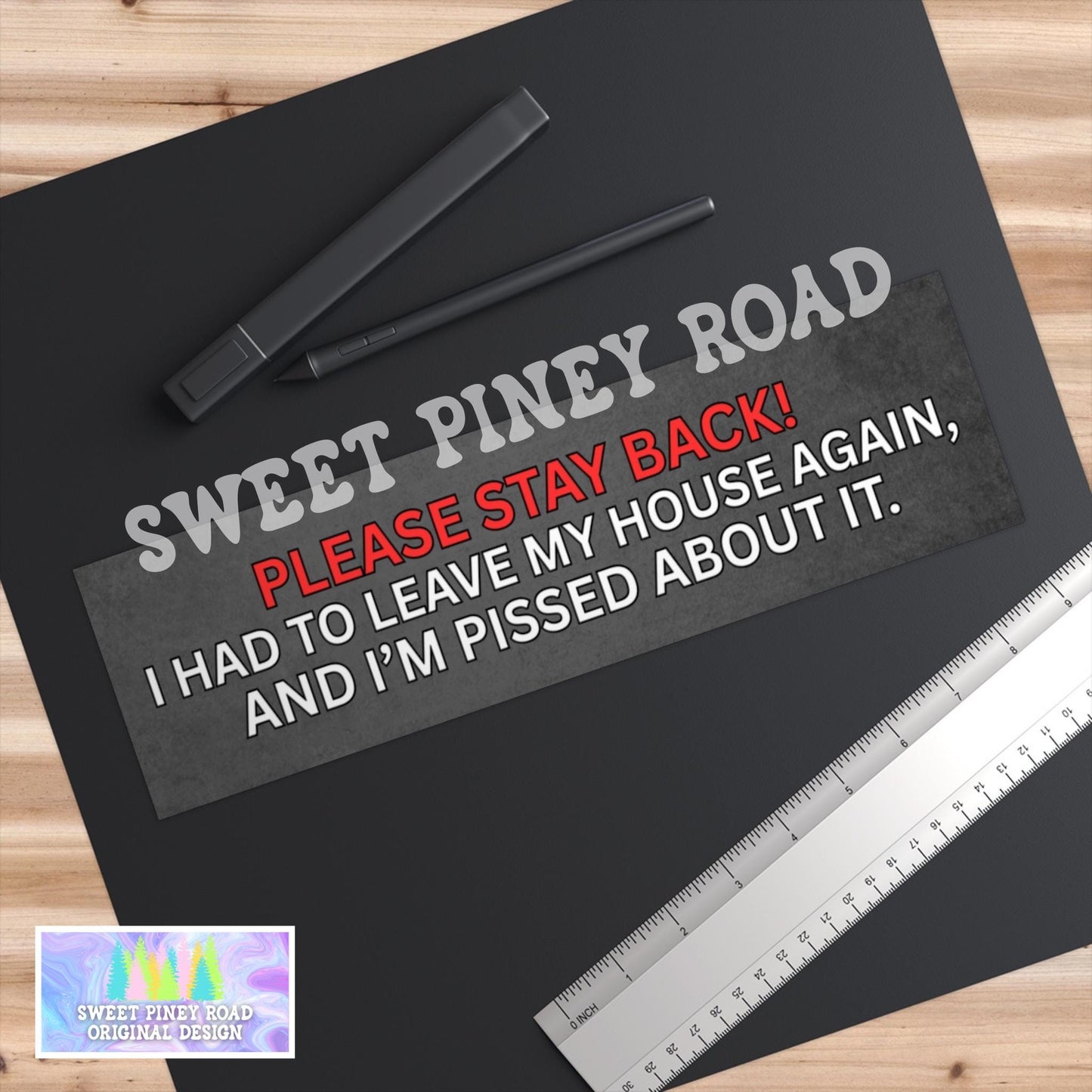 Please Stay Back I Had To Leave My House Again Car Magnet, Funny Drivers Rage Bumper Sticker, Gag Gift For Friend Birthday, Hilarious Joke