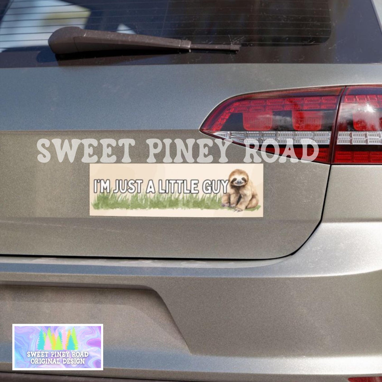 Sloth Car Magnet, Funny Little Guy Bumper Sticker, Slow Driver Cute Animal Lover Decal, Gift For Sloth Lovers Birthday, Unhinged Gag Gift