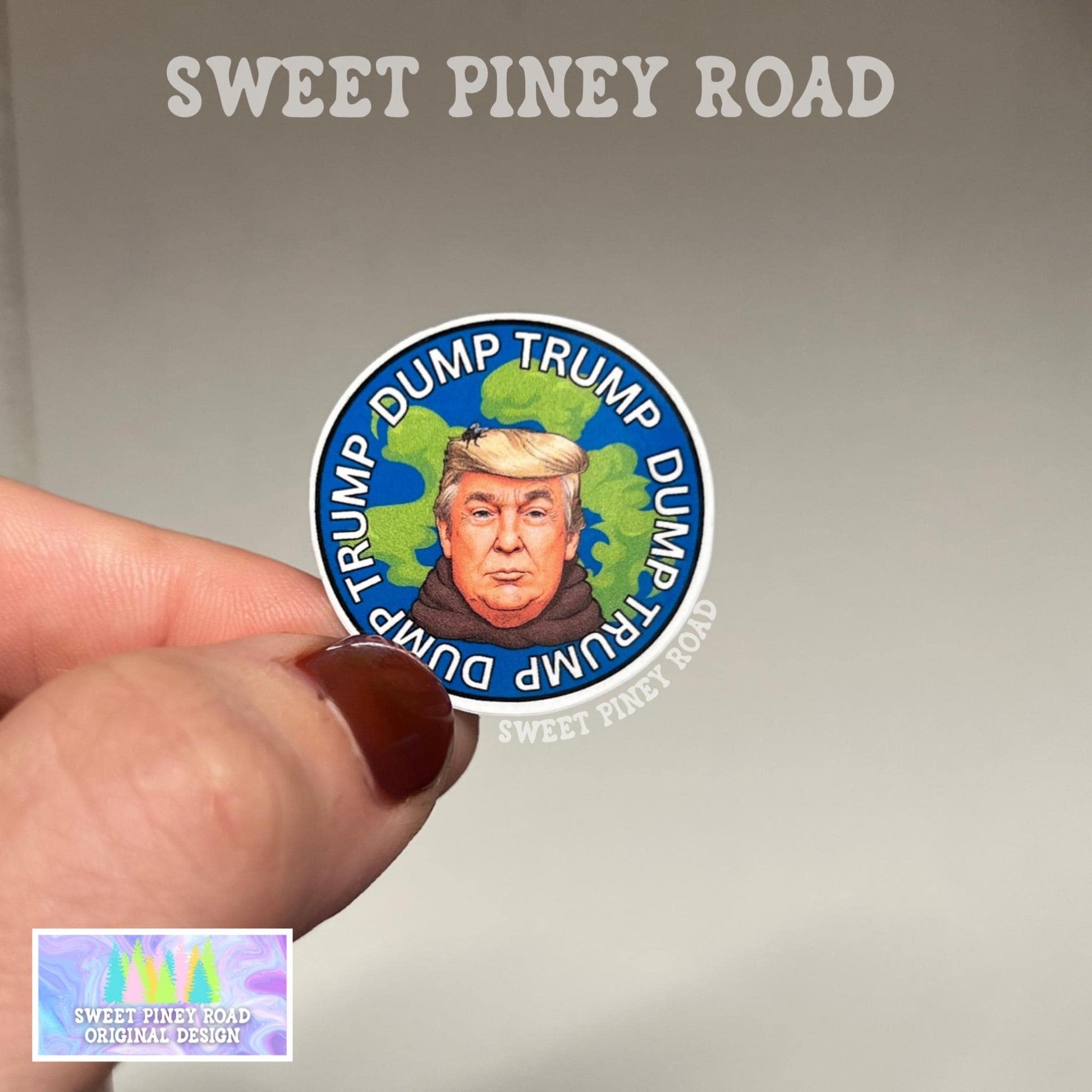 Dump Trump Poop Sticker Pack 1.2 or 2in 10/35/100pc Glossy Funny Anti-Trump Protest Stickers, Anti-ICE Rally Republicans Are Pedo Protectors