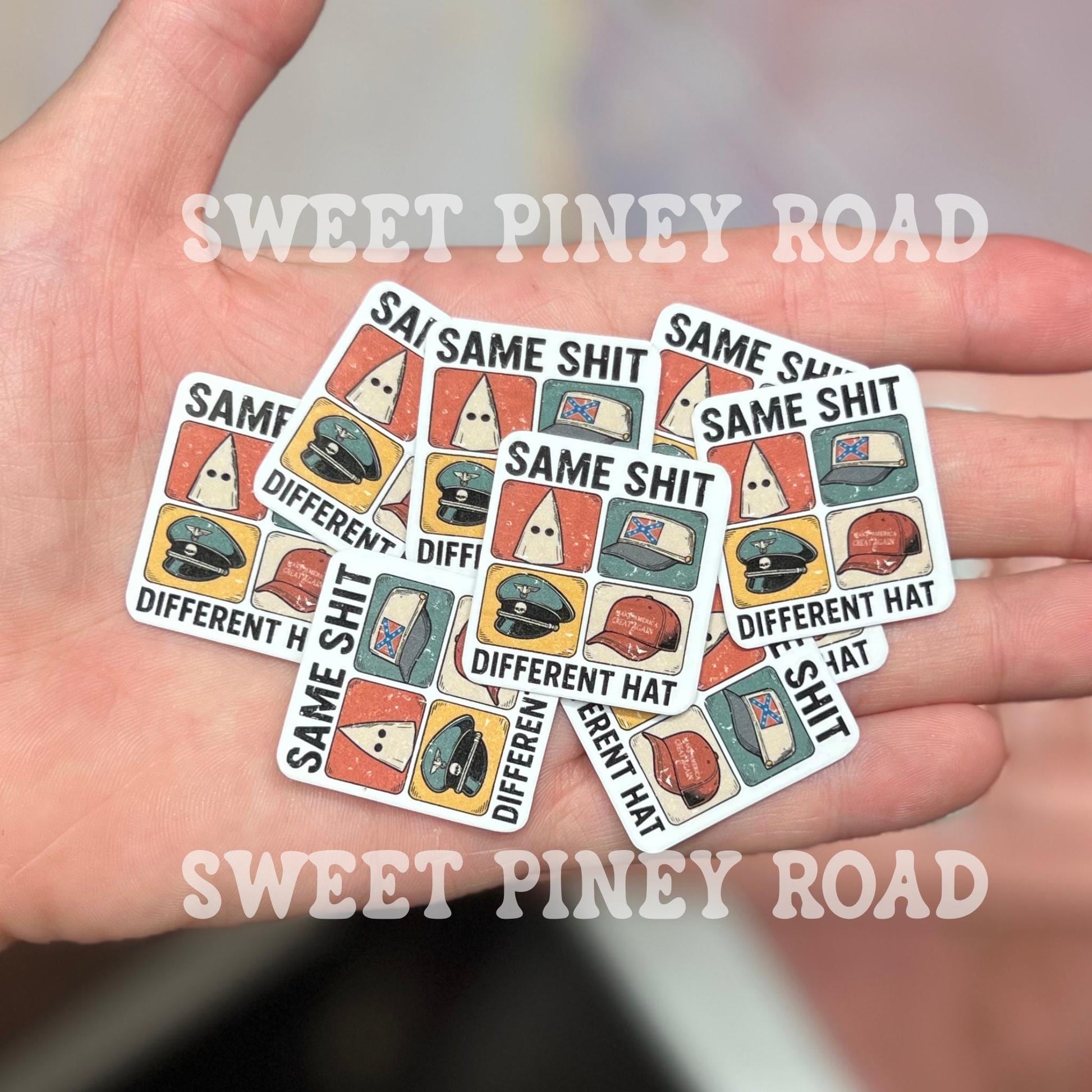 Same Shit Different Hat Sticker Pack, Anti Trump Political Stickers, 10/60/100 pc. Glossy!, Funny Protest Humor Statement, Same Shit Decal