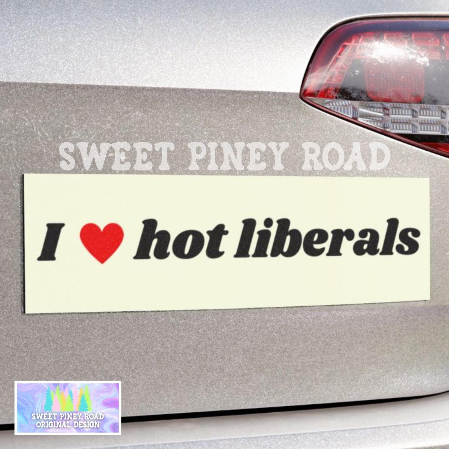 I love hot liberals car magnet