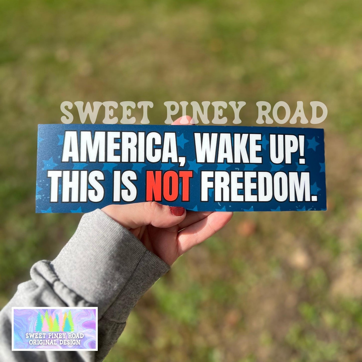 America Wake Up This Is Not Freedom Car Magnet, Anti Trump Bumper Sticker, Anti Trump Decal, Anti MAGA Stickers, Gift For Democrat Leftist