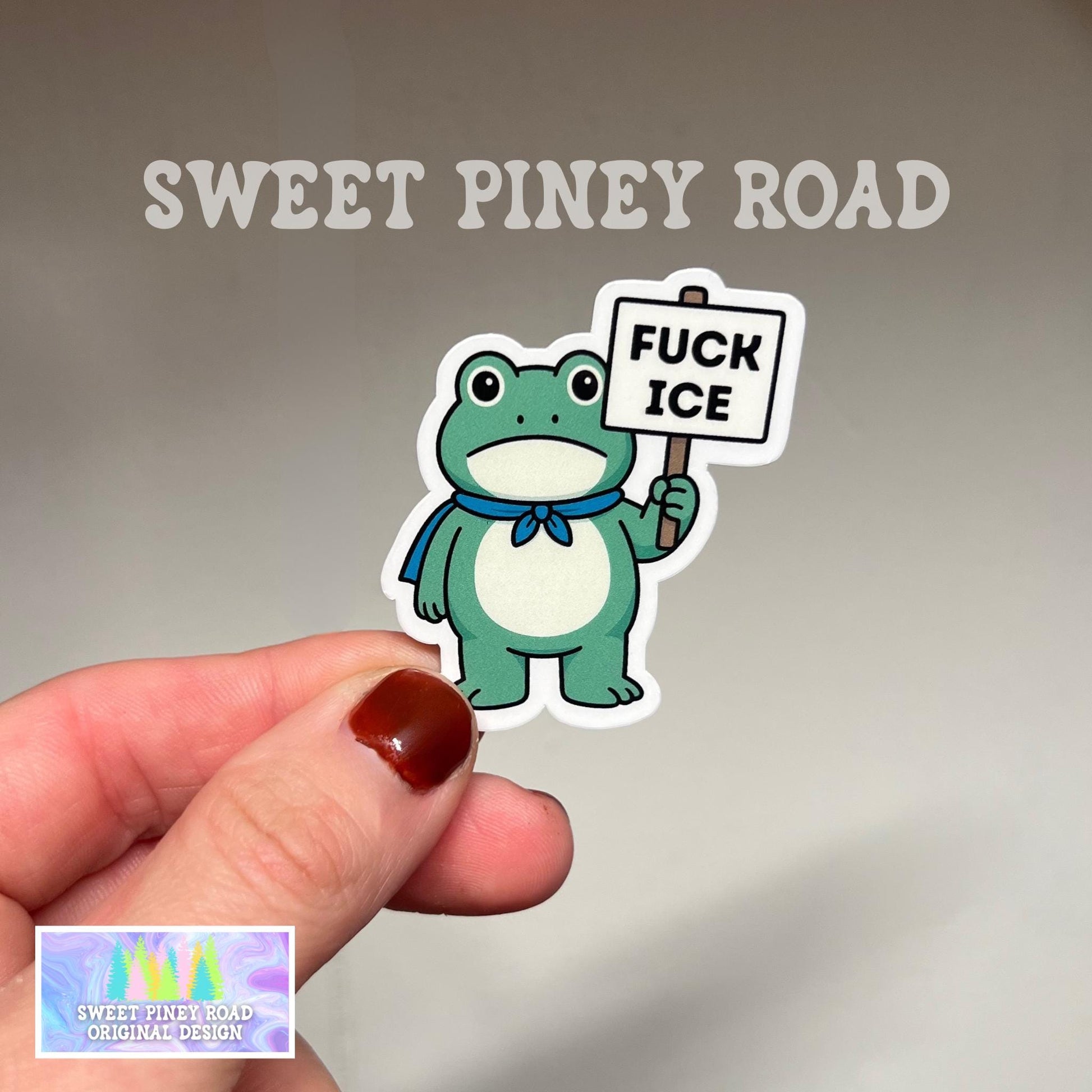 Portland Frog Kiss Cut Stickers, Anti-Trump Sticker Pack, Anti Ice Political Humor 2in. Glossy! 15/35/50 pc., Cute Rally Protest Handouts