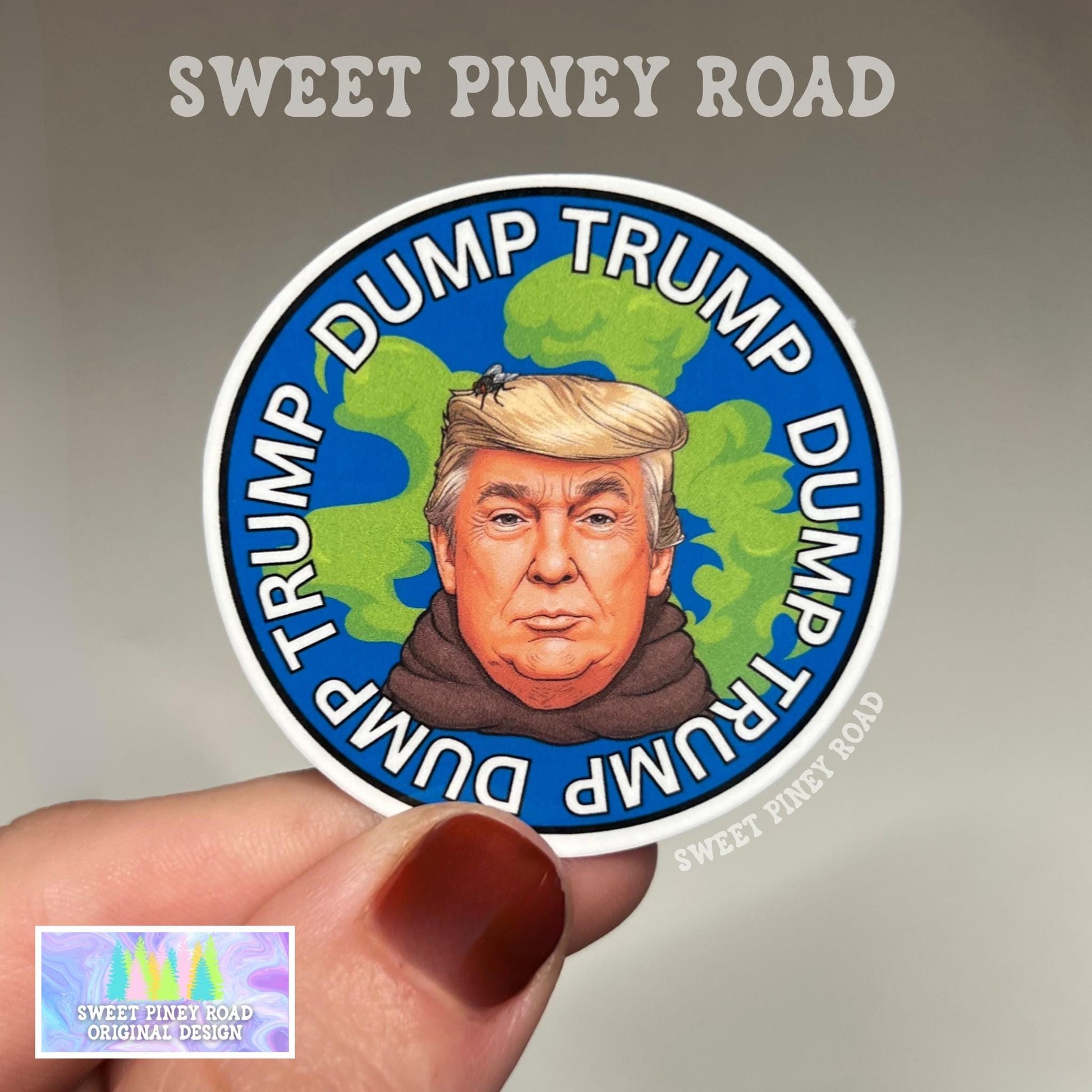 Dump Trump Poop Sticker Pack 1.2 or 2in 10/35/100pc Glossy Funny Anti-Trump Protest Stickers, Anti-ICE Rally Republicans Are Pedo Protectors