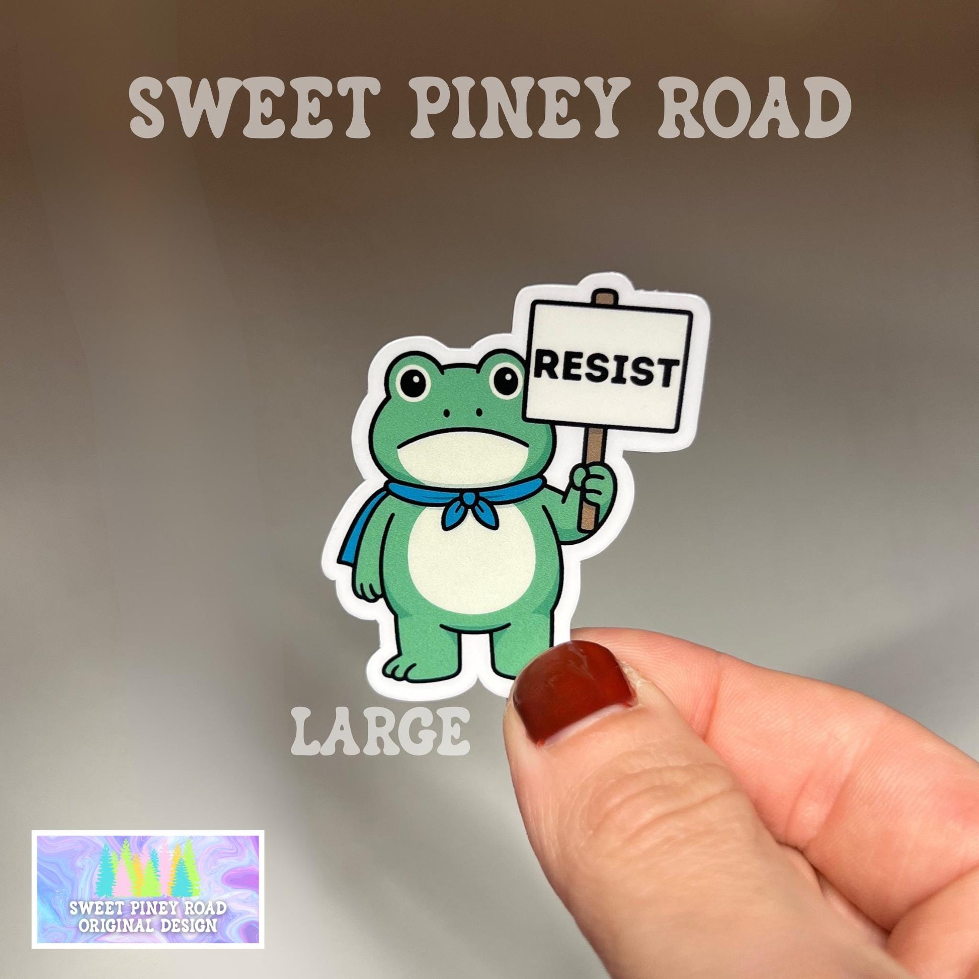 Portland Frog Resist Stickers, Anti-Trump Sticker Pack, Anti Ice Political Humor 2in. Glossy 15/35/50 pc, Cute Frogs Rally Protest Handouts