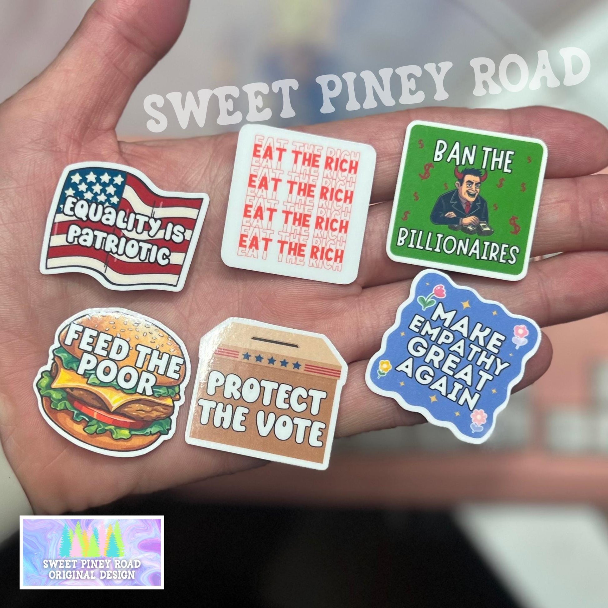 Anti Trump Sticker Pack 6/35/70/100 pc STICKERS Glossy! Funny Eat The Rich, Anti-ICE Republicans Are Pedo Protectors, No Kings Rally Protest