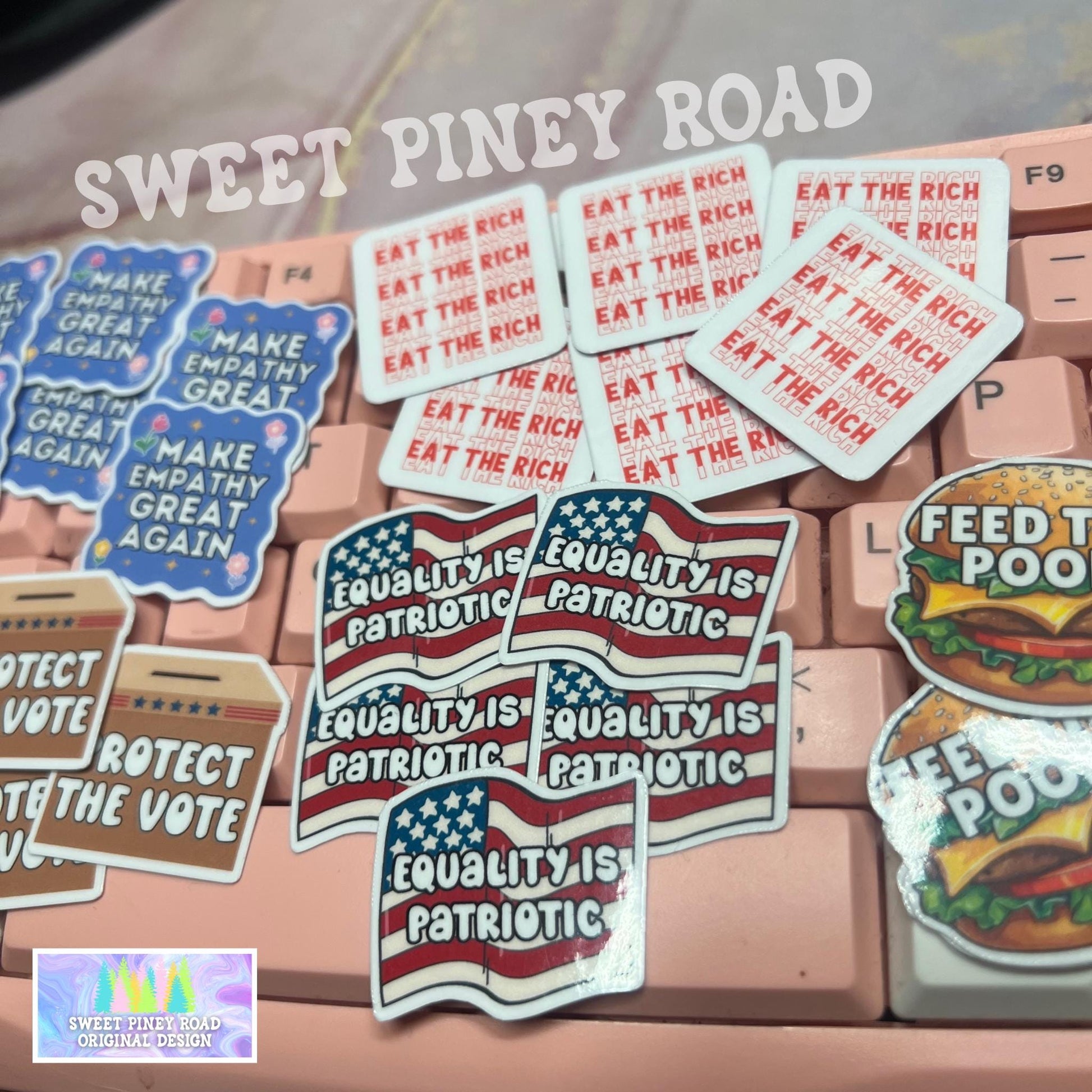 Anti Trump Sticker Pack 6/35/70/100 pc STICKERS Glossy! Funny Eat The Rich, Anti-ICE Republicans Are Pedo Protectors, No Kings Rally Protest