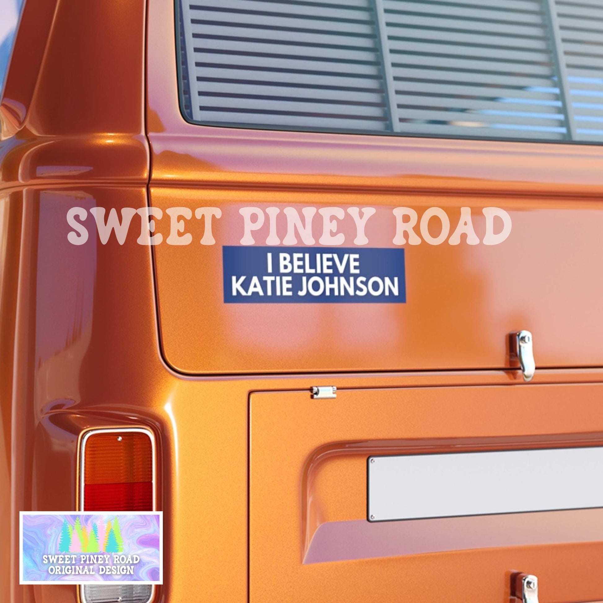 I believe Katie Johnson Car Magnet, Anti Trump Bumper Sticker, Fight for Womens Rights Decal, Pro-Democracy, Liberal Democrats, Impeach Him