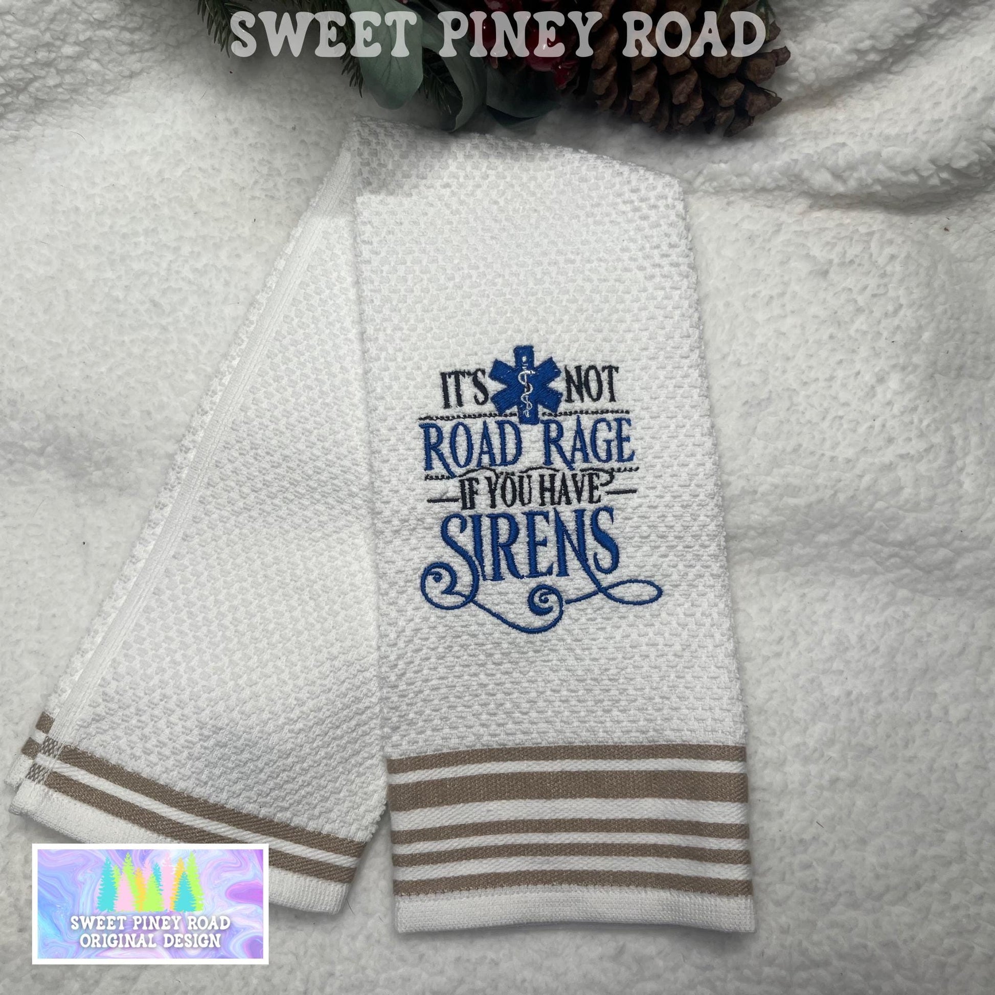 Funny Medical Embroidered Towel, Personalized EMS Bath Decor, Birthday Housewarming Christmas Gift, Nurse Doctor Wash Cloth For Kitchen