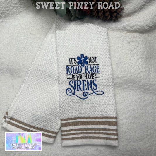 Funny Medical Embroidered Towel, Personalized EMS Bath Decor, Birthday Housewarming Christmas Gift, Nurse Doctor Wash Cloth For Kitchen