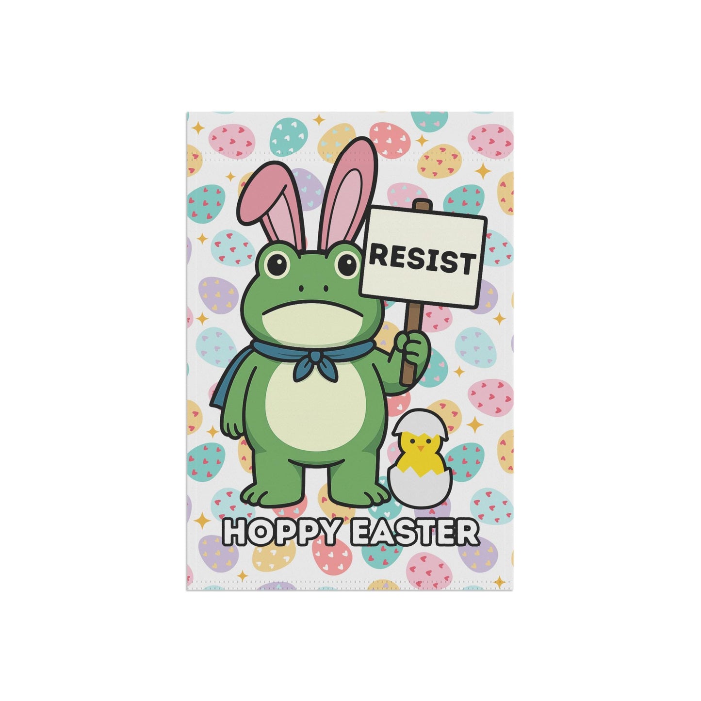 Resist Easter Garden Flag, Anti Trump Yard Decor, Anti ICE Political Humor Easter Bunny Banner, Leftist Home Cute Protest Spring Gift
