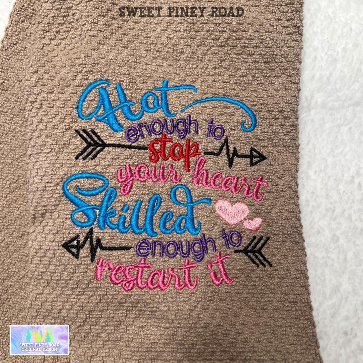 Cute Medical Embroidered Towel, Funny Personalized EMS Bath Decor, Birthday Housewarming Christmas Gift, Nurse Doctor Wash Cloth For Kitchen