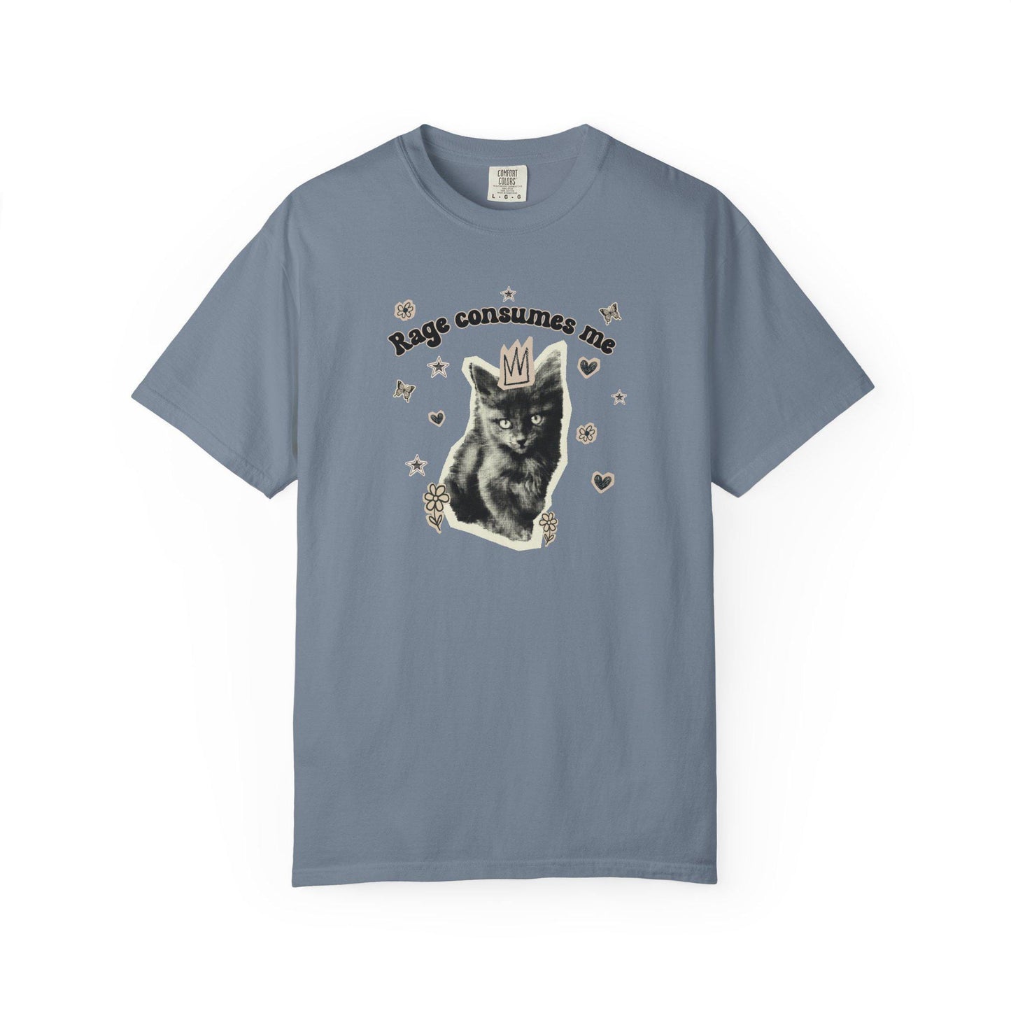 Rage Consumes Me Funny Cat Tshirt, Comfort Colors, Kitten Shirt, Vintage Tee, Adult Humor, Meme Shirt, Gift For Her, Gag Gift, Sarcasm, Cute