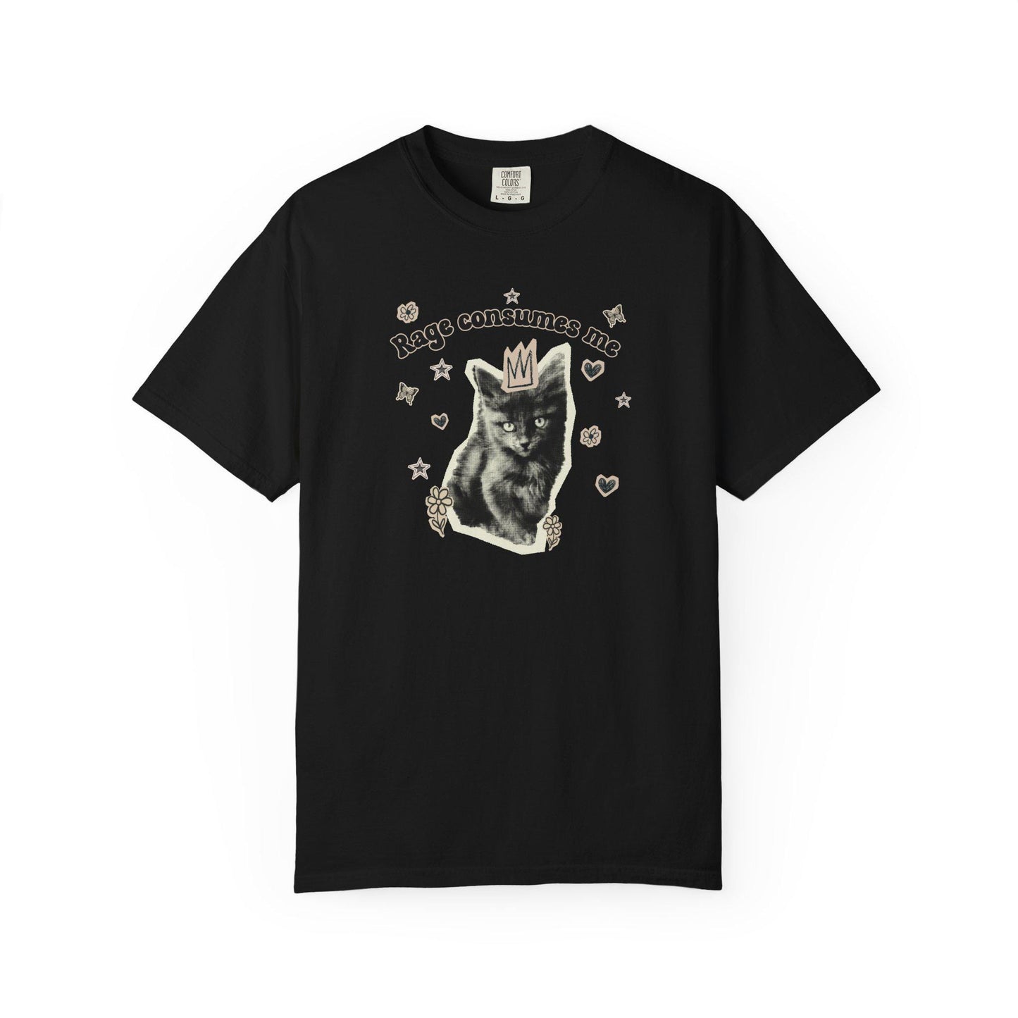 Rage Consumes Me Funny Cat Tshirt, Comfort Colors, Kitten Shirt, Vintage Tee, Adult Humor, Meme Shirt, Gift For Her, Gag Gift, Sarcasm, Cute