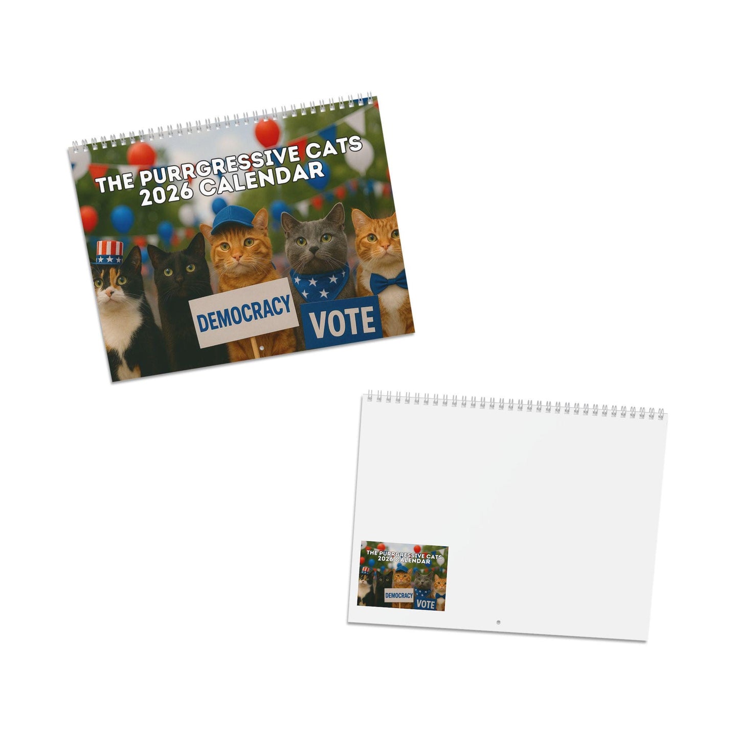 Anti Trump Cat 2026 Calendar, Kitten Lover Calendar, Funny Kitty Gag Gift, Hilarious Ideas For Office, Leftist Progressive Pro-Democracy FDT