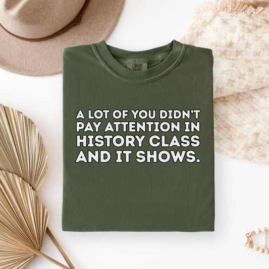 Didn't Pay Attention In History Class T Shirt, Anti MAGA Trump Tee, Progressive Liberal Feminist Tshirt, Political Leftist Shirt, FDT Gift