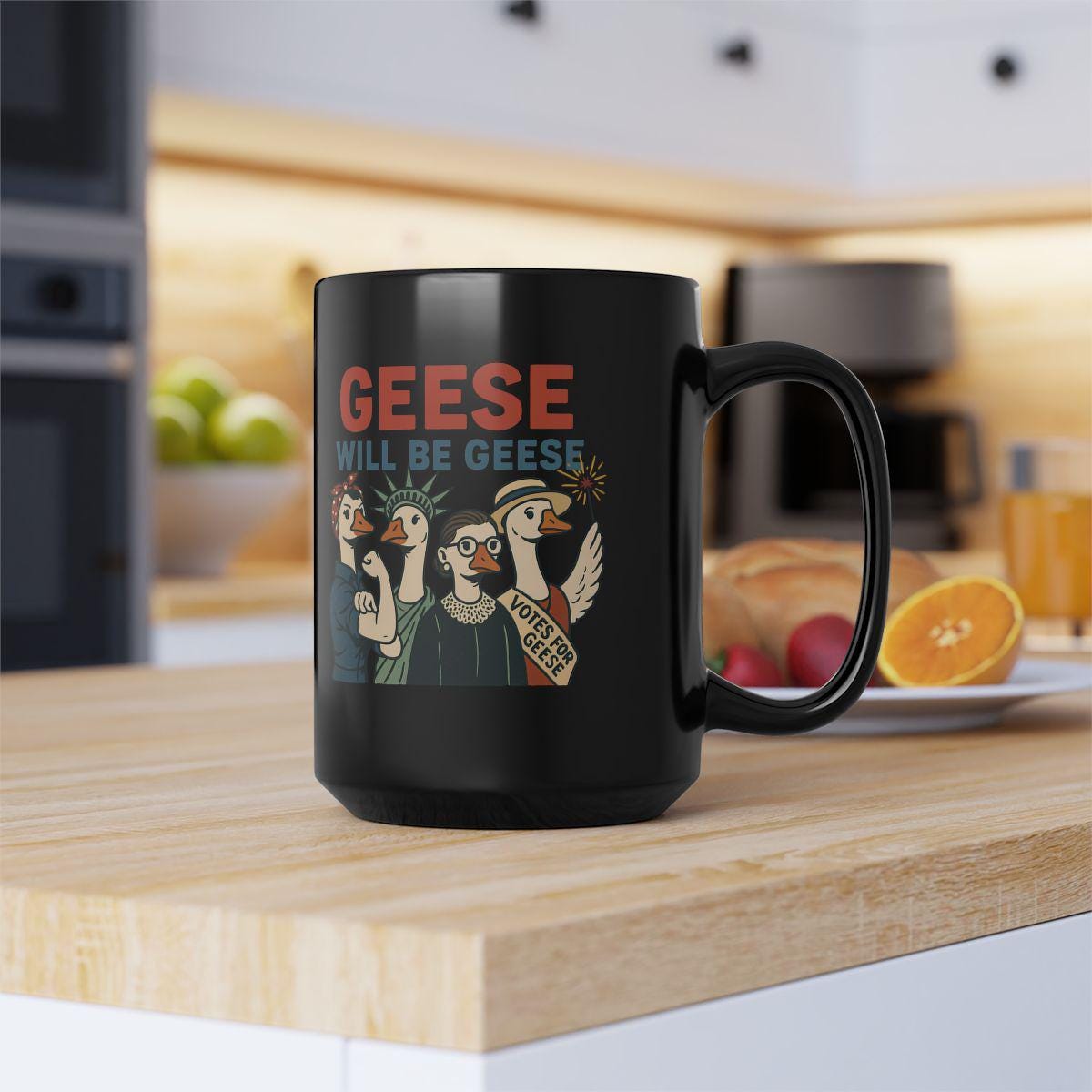 Feminist Quote Goose Mug, Women Empowerment Gift For Her, Womens Rights, Ruth Bader Cup, Lady Liberty, We Can Do It Equality, Cute Protest