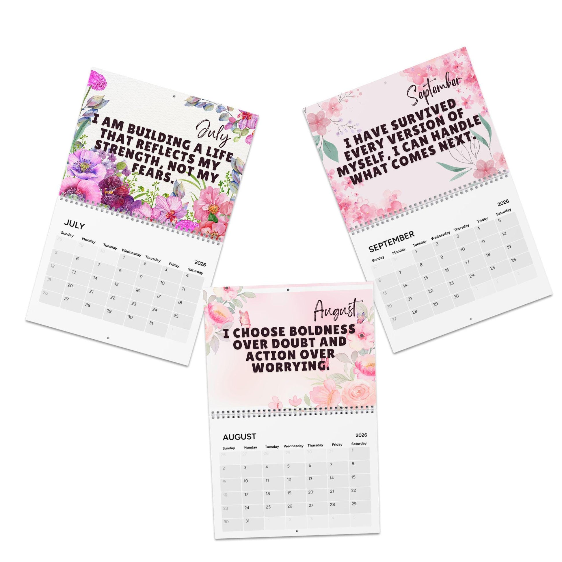 Women's Affirmation 2026 Calendar, Woman Motivational Wall Calendar, Inspirational Positive Thoughts For Women, Empowerment New Year New Me