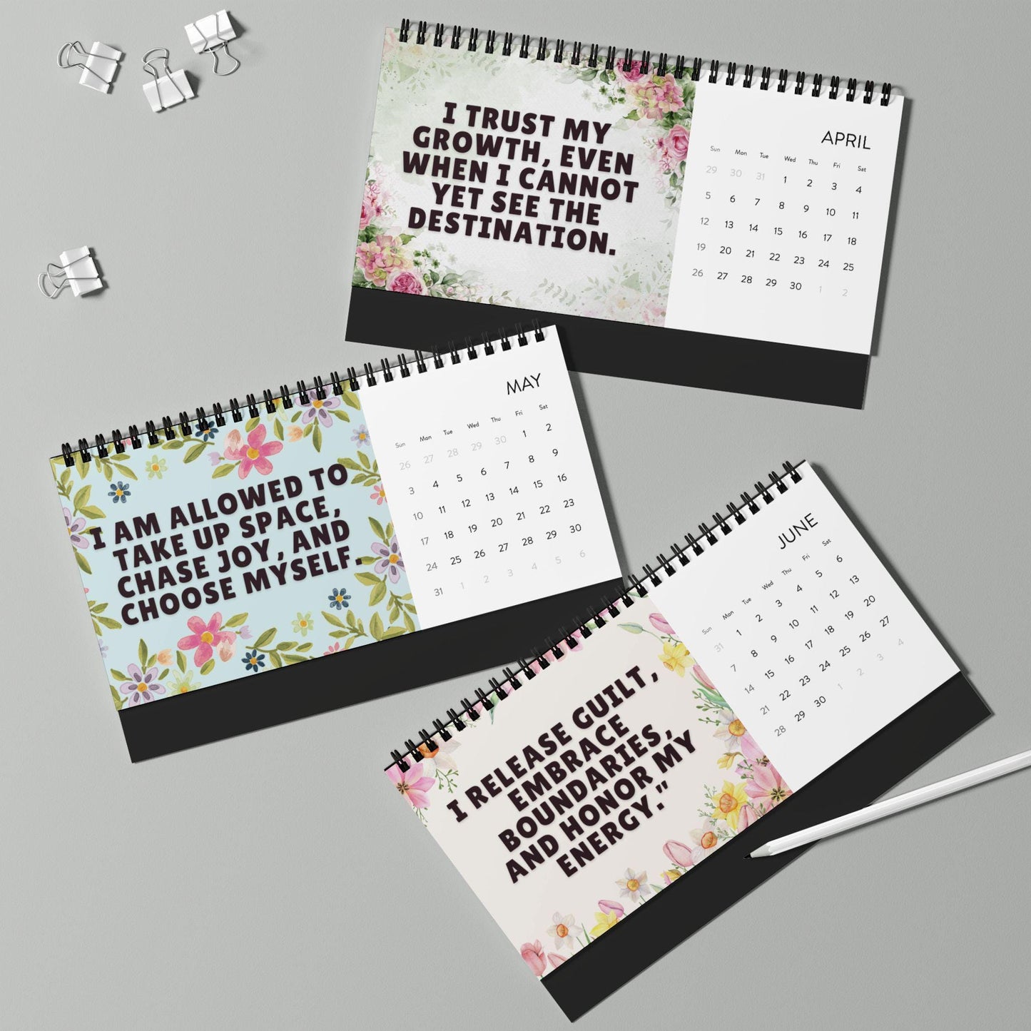 Women's Affirmation 2026 Desktop Calendar, Woman Motivational Decor, Inspirational Positive Thoughts For Women, Empowerment New Year New Me