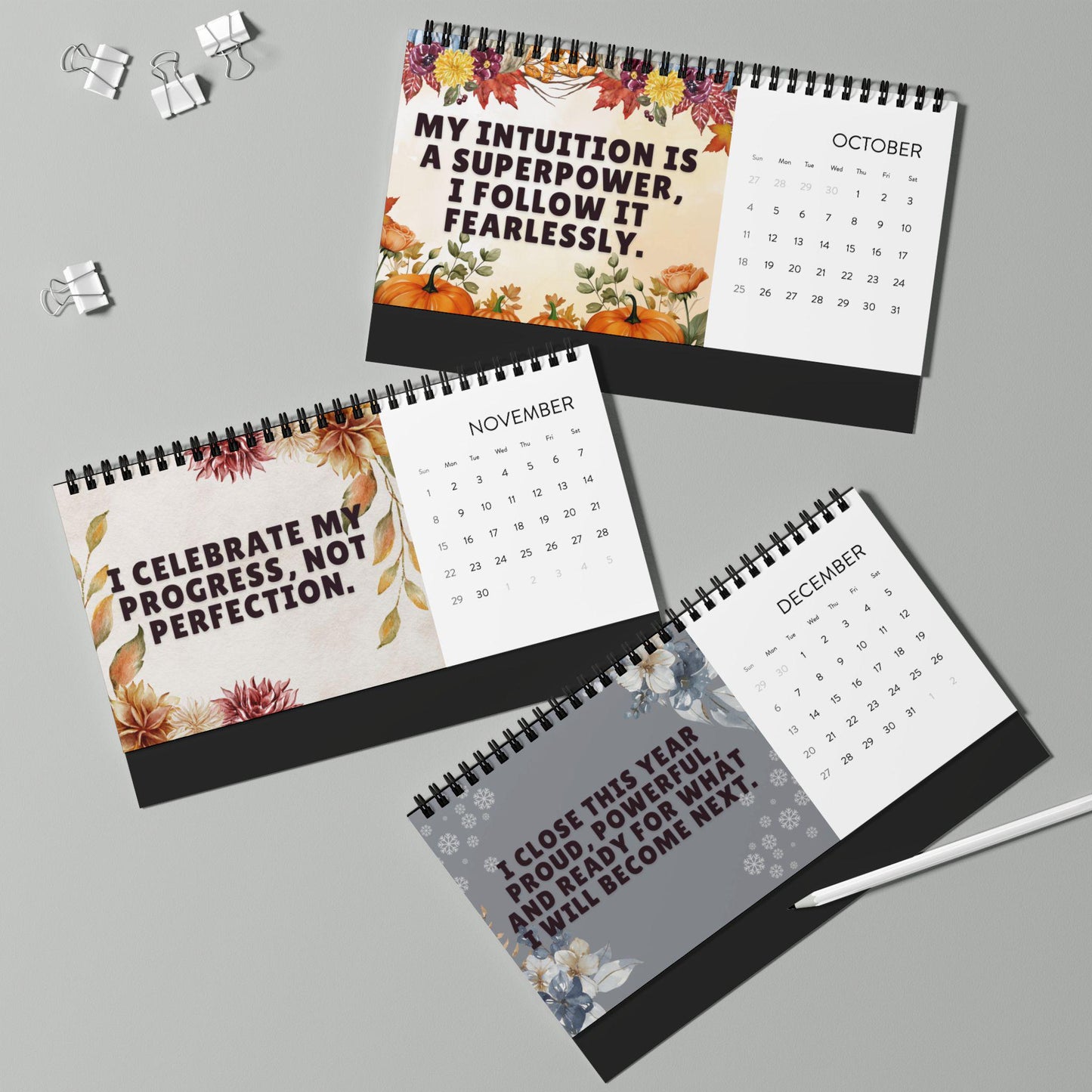 Women's Affirmation 2026 Desktop Calendar, Woman Motivational Decor, Inspirational Positive Thoughts For Women, Empowerment New Year New Me