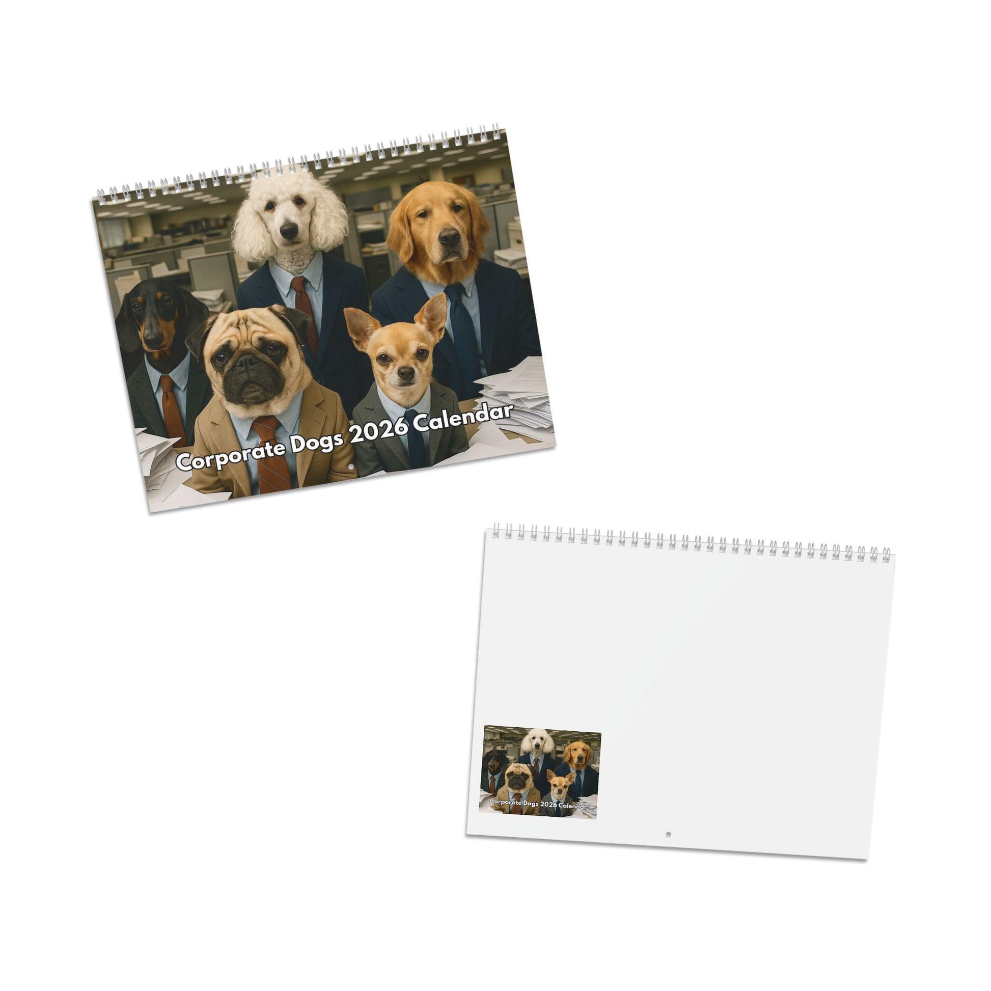 Corporate Dogs 2026 Calendar, Hilarious Puppy Lover Wall Calendar, Funny Calendar, Gag Gifts, Funny Gift Ideas, White Elephant, Secret Santa